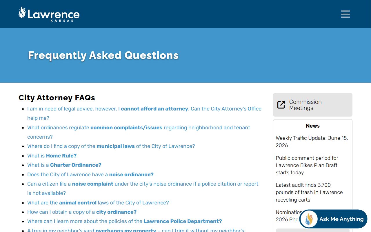 Douglas County court dockets Lawrence missed court FAQ