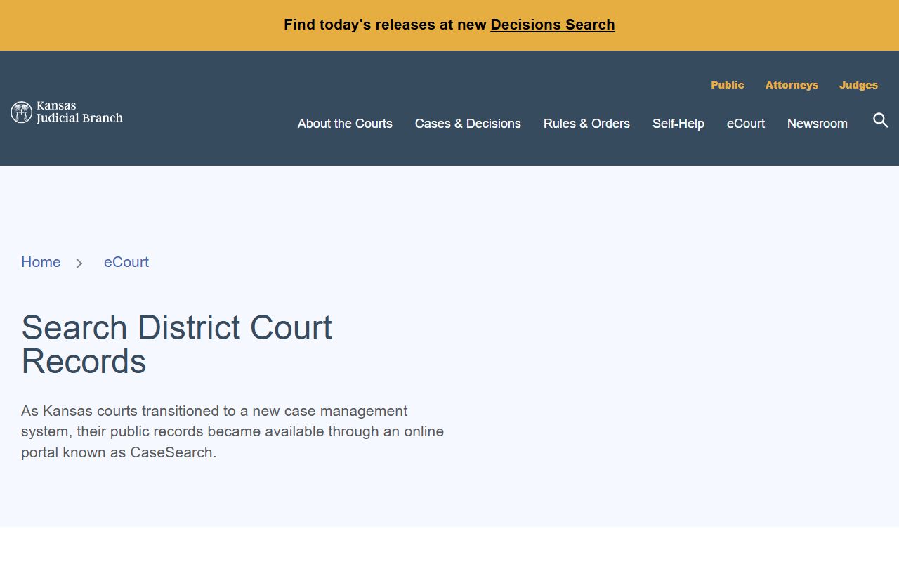 Douglas County court records Kansas district court records access