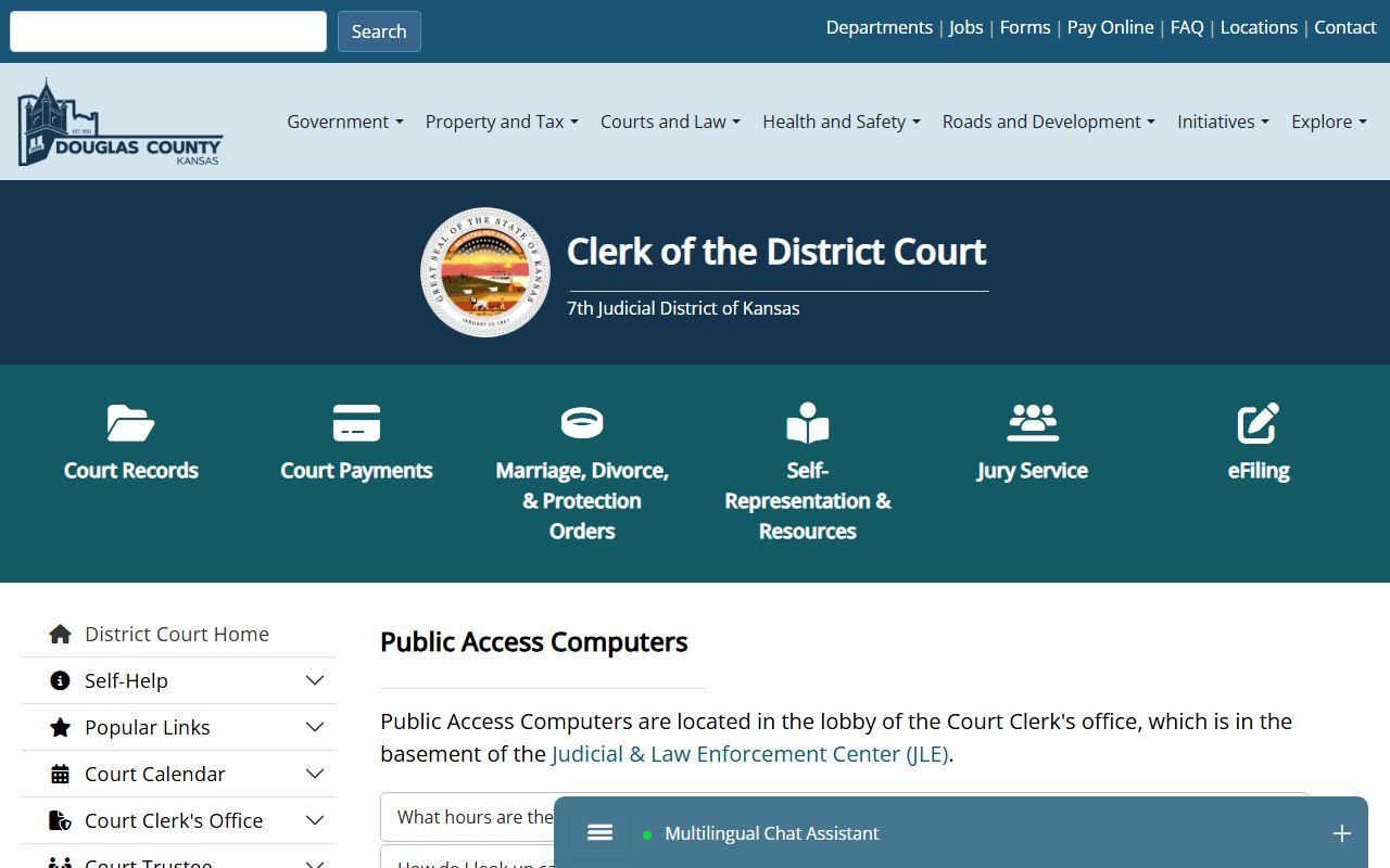 Douglas County court records public access computers