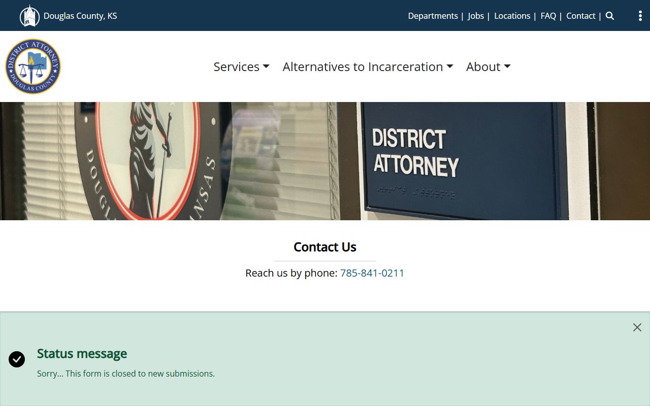 Douglas County District Court District Attorney contact records page