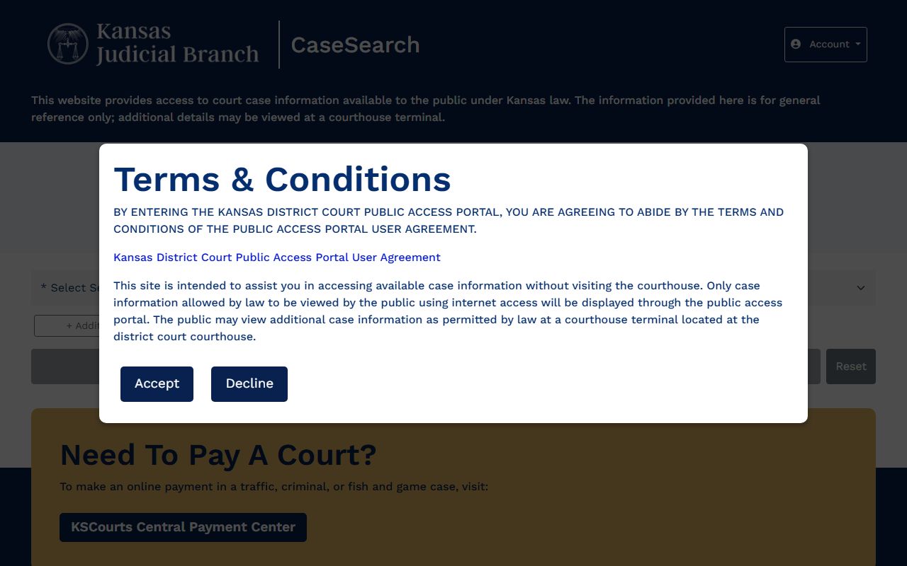 Douglas County court records Kansas Case Search portal