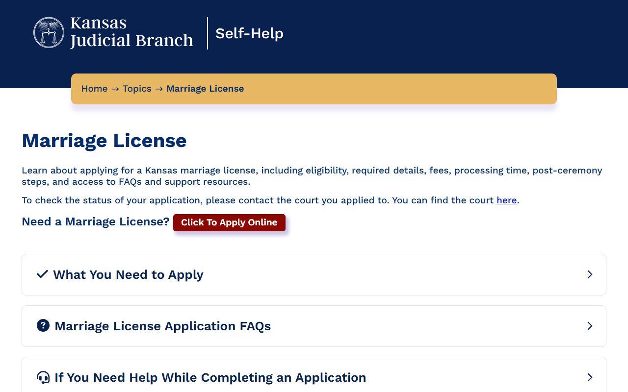 Douglas County marriage records Kansas electronic marriage license