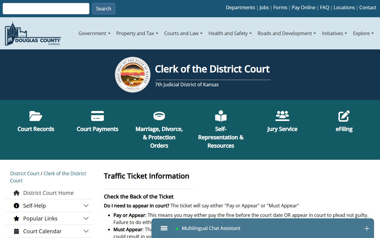 Douglas County traffic court records traffic ticket information