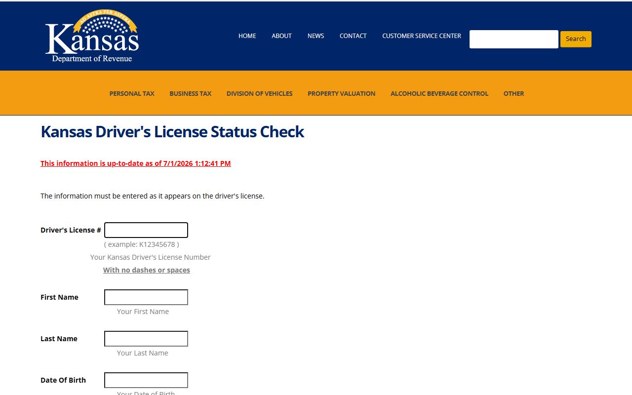 Douglas County traffic court records Kansas driver license status check