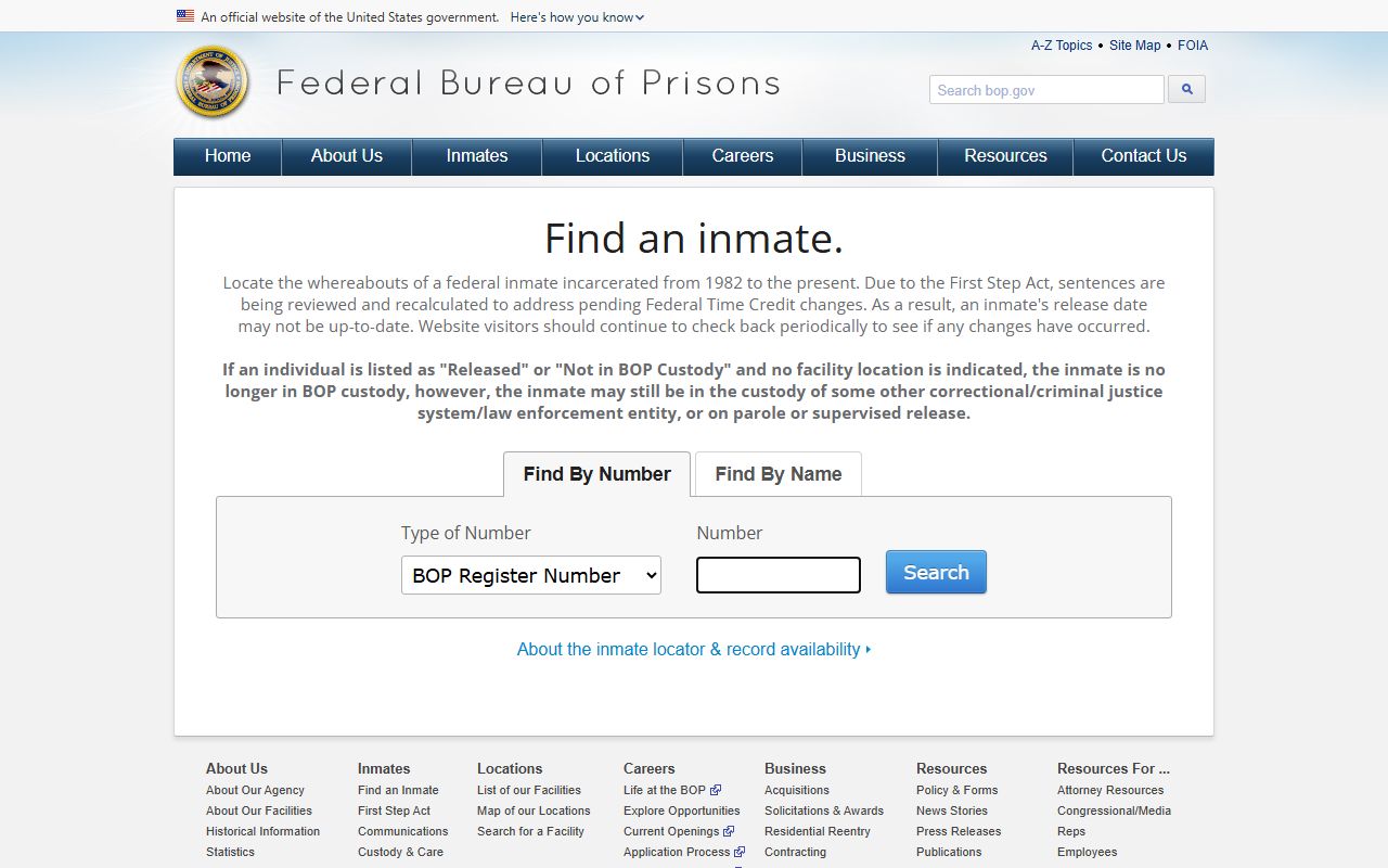 Douglas County warrant records and federal inmate locator